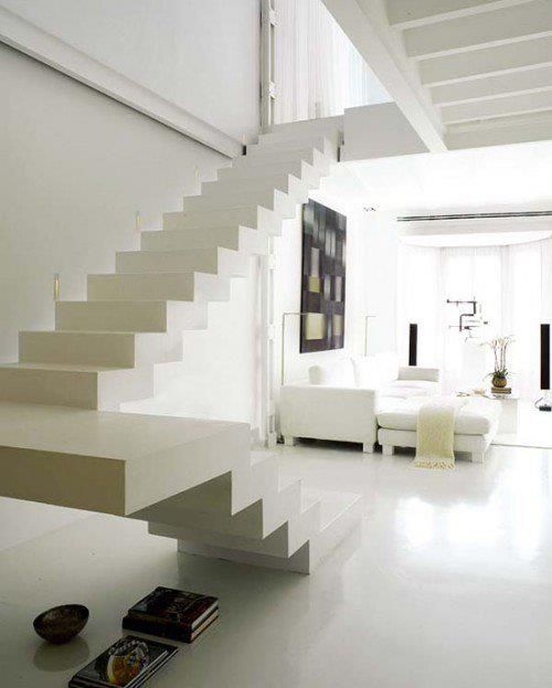 tangga minimalis tanpa railing